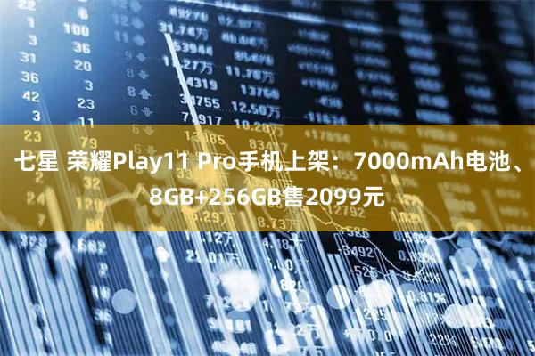 七星 荣耀Play11 Pro手机上架：7000mAh电池、8GB+256GB售2099元
